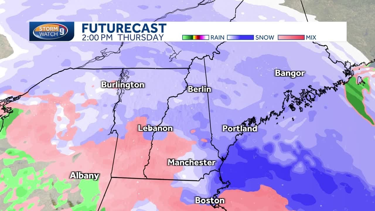 New Hampshire hourly weather: See Thursday's snow timeline