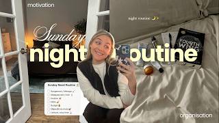 SUNDAY RESET NIGHT ROUTINE 🌙🫧 organisation, rangement, self-care & objectifs