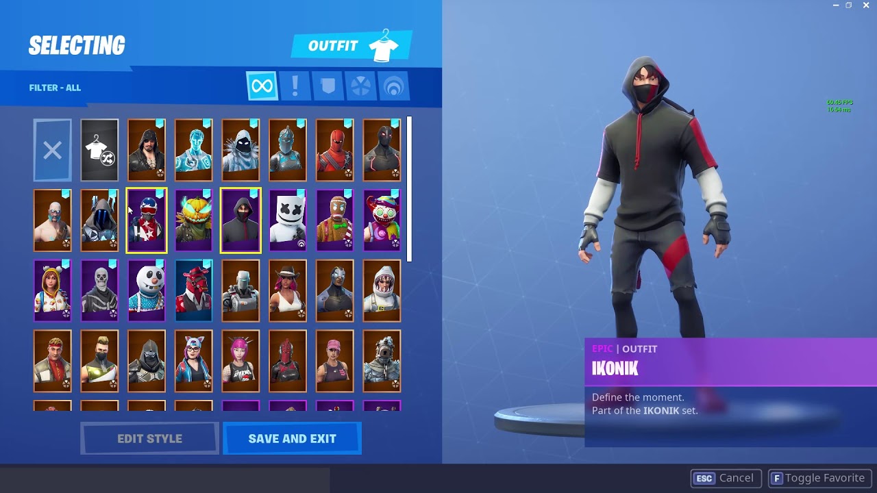 Fortnite Ikonik Skin Showcase With Emote Youtube