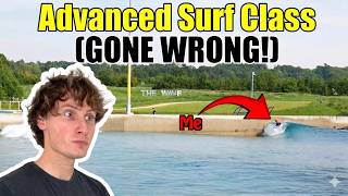 Surviving ONE HOUR In An Advanced Surf Class With ZERO Experience😱🏄‍♂️ (Gone Wrong)