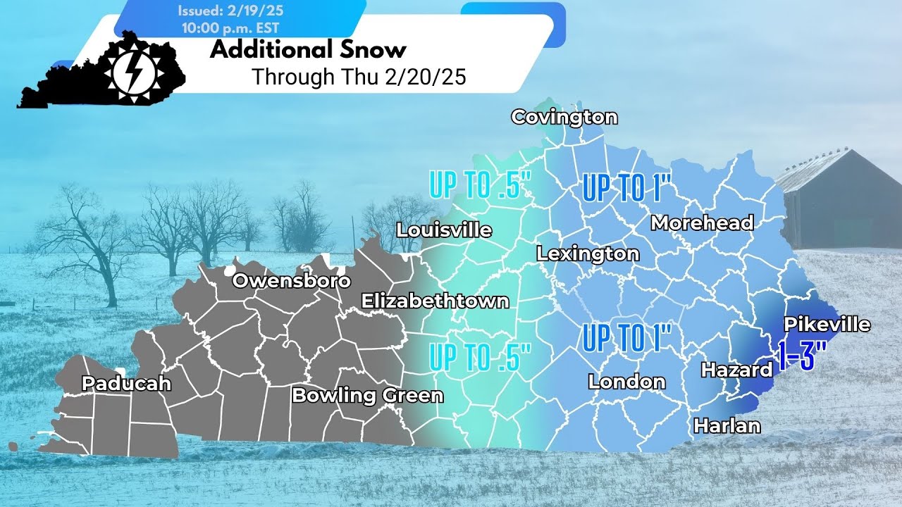 A little more snow and bitter cold to end the week in Kentucky - YouTube