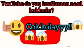 Telefondan Youtube De Yaş Kısıtlaması Kaldırmak Çok Kolay