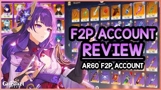 REVIEWING MY AR60 F2P ACCOUNT! • 2 YEAR Account Review | Genshin Impact