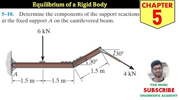 5-10 Equilibrium of a Rigid Body (Chapter 5) Hibbeler Statics 14th Edition Engineers Academy