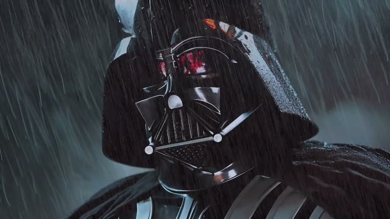 8 Hours Heavy Rain Sounds | Darth Vader (with breathing)