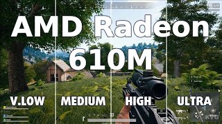 🎮 AMD Radeon 610M - PUBG gameplay benchmarks (1080p)