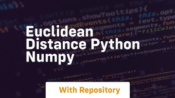 euclidean distance python numpy