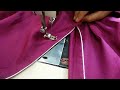 एक ही सिलाई से Slits/Chaak में Gum Piping लगाना सीखें | Attach Gum/Invisible Piping on Slits/Chaak