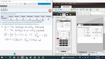 AISL: Chi-Squared Goodness of Fit Test (χ²- GoF) TiNspire