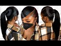 How to Do an Extended Mid Ponytail with Weave and a Swoop