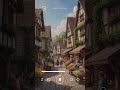 The Painted Village | Medieval Village Market #peacefulvibes #ambientsounds #relaxingmusic #medieval
