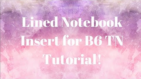 Lined notebook insert for B6 TN, using composition books! Tutorial!
