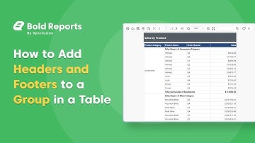 How to Add Headers and Footers to a Group in a Report | Bold Reports