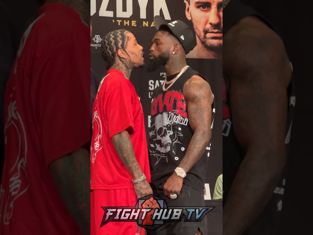 Gervonta Davis STEPS to Frank Martin in HEATED first face off at press conference! class=