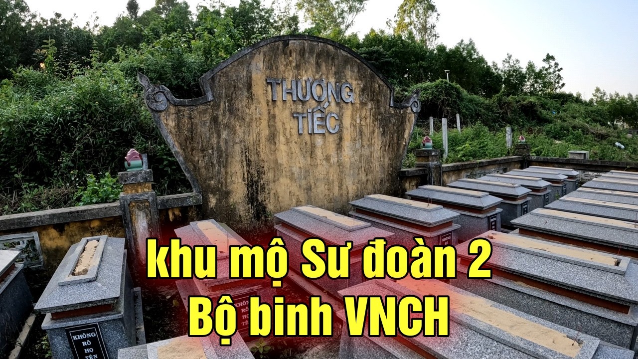Khu mộ Sư đoàn 2 Bộ binh VNCH nằm lặng lẽ bên hồ Phú Ninh