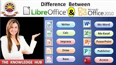 Difference Between Libre office & Microsoft office (लिब्रे ऑफिस और एम. एस. ऑफिस में प्रमुख अन्तर)