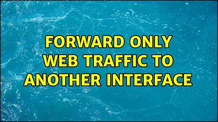 Ubuntu: Forward only web traffic to another interface