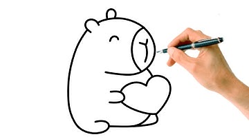 How To Draw A Capybara Easy Tutorial Step By Step For Kids