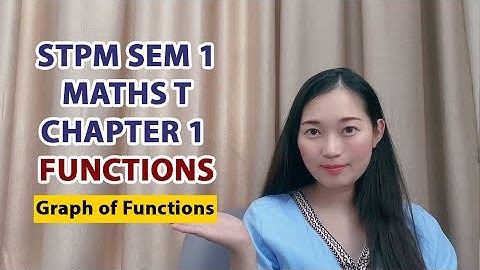 Chapter 1 Functions 【1.1 Functions - Part 5 Graph of Functions】中文讲解 STPM Maths T Sem 1