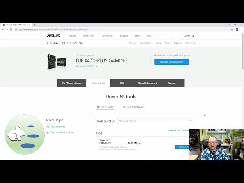 PC build ASUS TUF X470-PLUS GAMING BIOS and required drivers