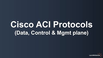 ACI Data Control and Mgmt Plane