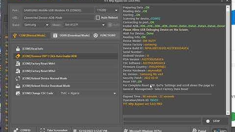 Samsung A12 frp done tft mtp bypass