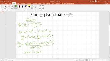 Differentiation  Quotient Rule Involving Exponential Functions