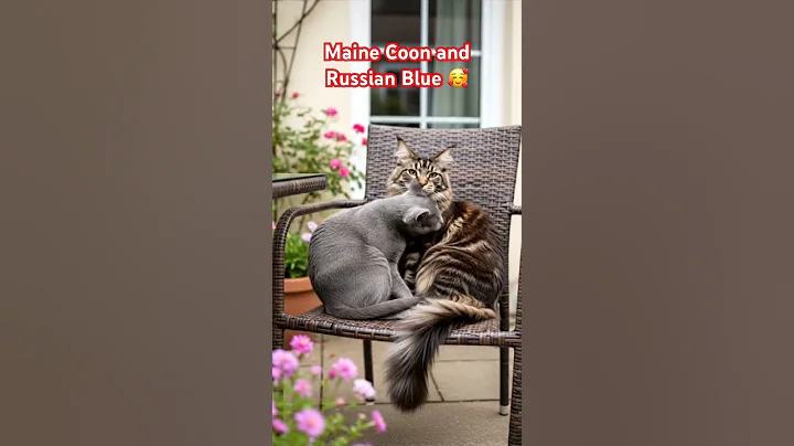 Watch the video about Maine Coon and Russian Blue Cats ❤️