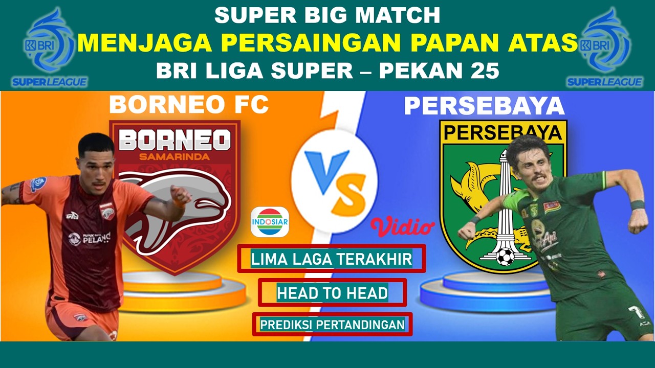 SUPER BIG MATCH | BORNEO VS PERSEBAYA | BRI LIGA SUPER PEKAN 25 | SABTU, 7 MARET 2026