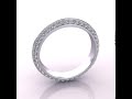 Knife Edge Diamond Pave Eternity Band by Brian Gavin