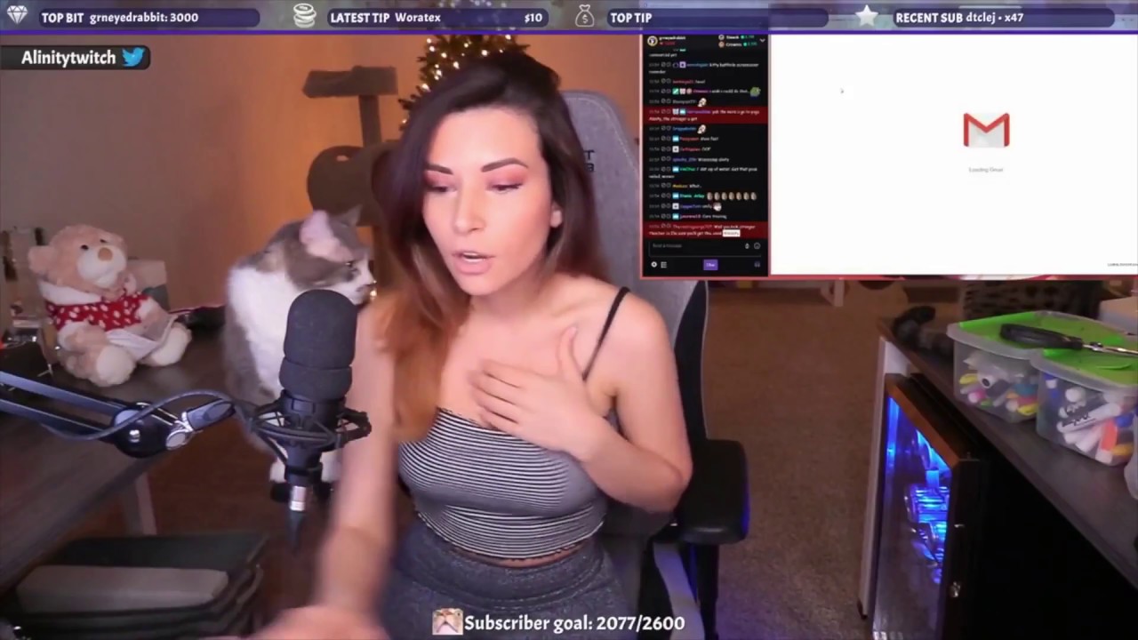 Alinty showed her email live on stream... 