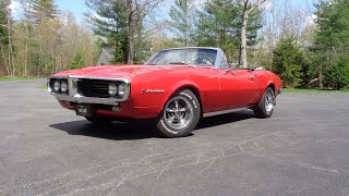 1967 Pontiac Firebird Convertible 326 HO Engine 4 Speed Red &amp; Ride - My Car Story with Lou Costabile