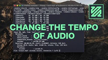 (FFMPEG) HOW TO CHANGE THE TEMPO OF AN (MP3) AUDIO TRACK? - Using atempo