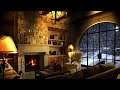 Blizzard Sounds for Sleep In a Tuscan Soothing Room - Snowstorm Sounds with Fireplace Crackling