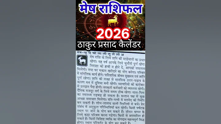 मेष राशिफल 2026 | Aries 2026