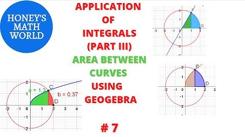 APPLICATION OF INTEGRALS PART(III) AREA BETWEEN CURVES  USING GEOGEBRA
