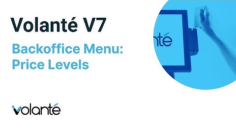Volanté Backoffice: Menu - Price Levels