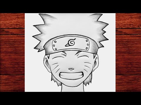 How to draw Naruto Uzumaki character - How to draw anime step by step - Naruto anime çizimi kolay