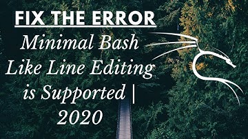 FIXING MINIMAL BASH LIKE EDITING IS SUPPORTED | KALI | GNU GRUB version 2.02 | 2020
