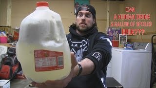 Can A Human Drink A Gallon of Spoiled Milk w/o Vomiting into A Washing Machine? | L.A. BEAST