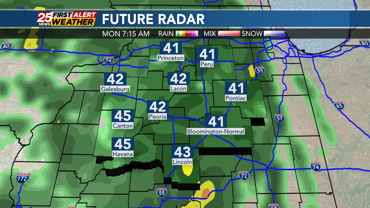 Dry and breezy Sunday, rainy and mild Monday - YouTube