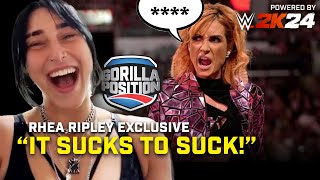 Rhea Ripley EXCLUSIVE! Being #WWE2K24 cover star, being better than Becky Lynch, Dom secrets & more!