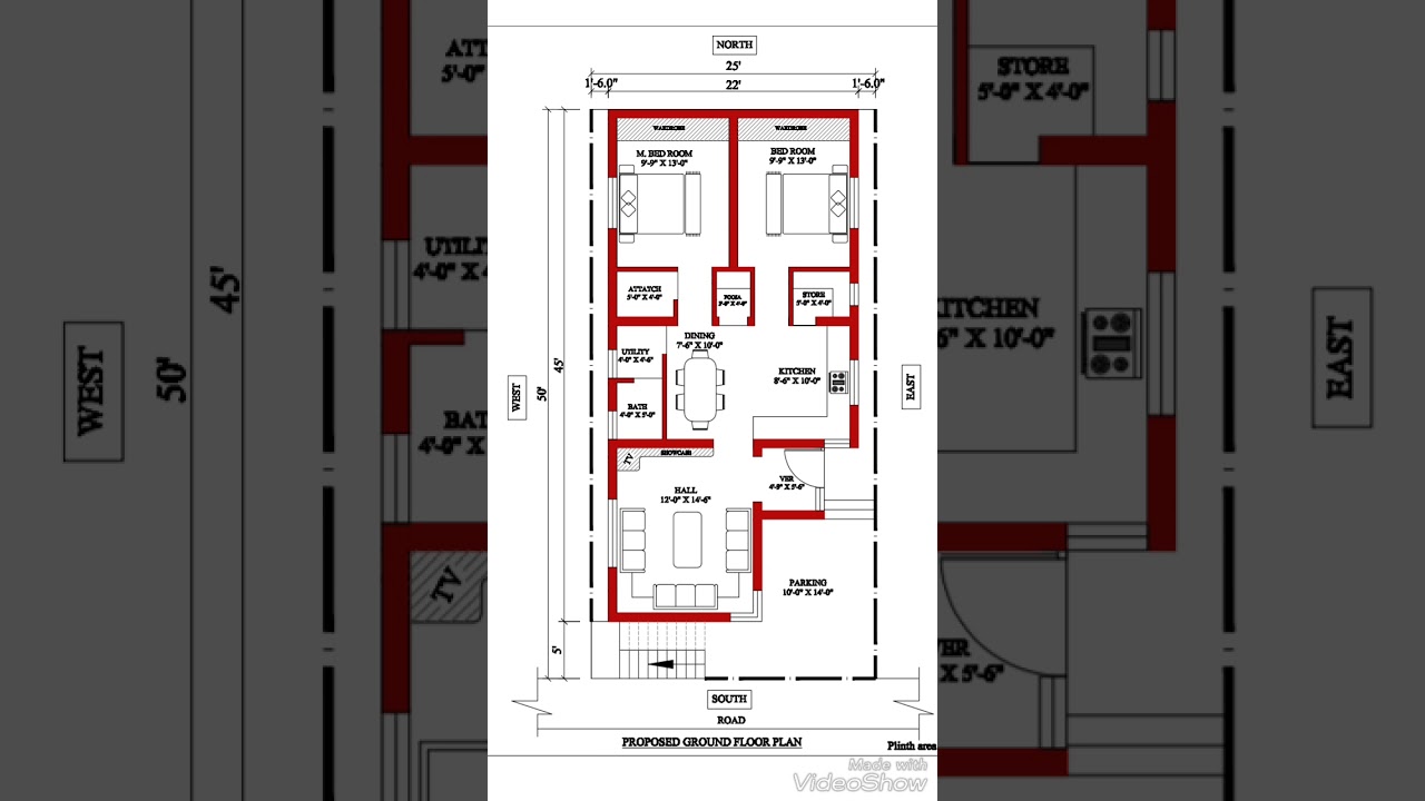  House  plan  25  x  50  south facing plan  YouTube