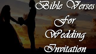 5 Bible Verses For Wedding Wishes Bible Verses For Wedding Cards Biblical Quotes Youtube