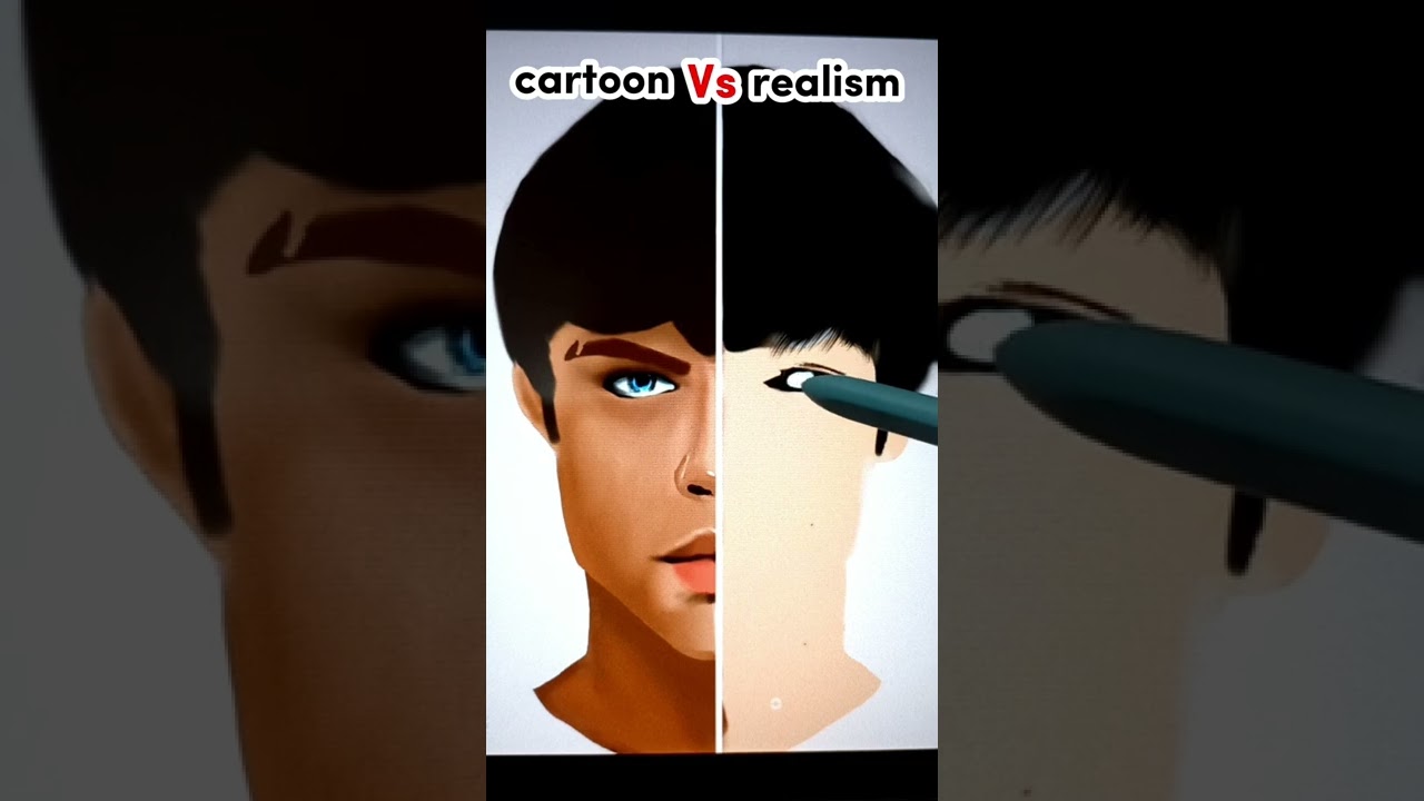 Cartoon vs realistic drawing in procreat 