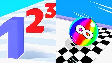Number Master 3D VS Ball Run Infinity - All Max Android Gameplay, IOS Game 
