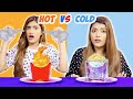 Eating Only HOT vs COLD Food Challenge | SAMREEN ALI
