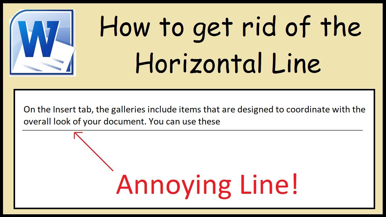 word line remove horizontal microsoft