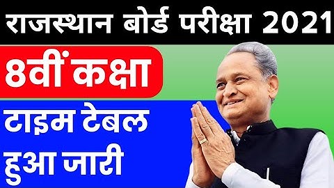 RBSE 8th Time Table 2021 | Rajasthan Board Class 8th Time Table 2021 | राजस्थान कक्षा 8वीं परीक्षा