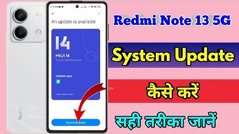 how to software update in redmi note 13 5g, redmi note 13 5g update kaise kare